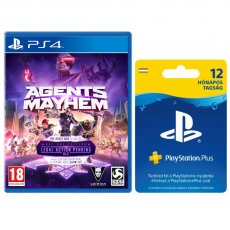 PlayStation Plus előfizetés 365 nap / 12 hónap / 1 év (HU) + Agents of Mayhem