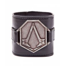 Assassin's Creed - PU Wristband with Metal Logo Patch (karpánt)
