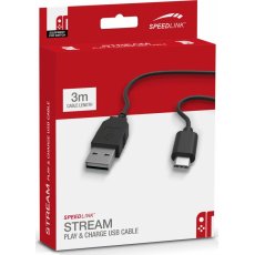 Speedlink STREAM Play & Charge USB-C kábel (SL-330100-BK)